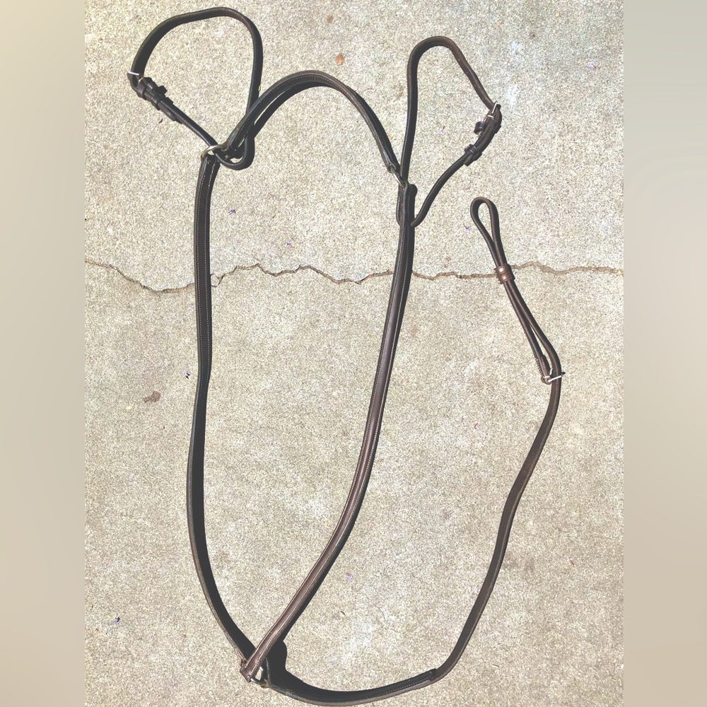 English Tack 3 Point Leather Breast Collar